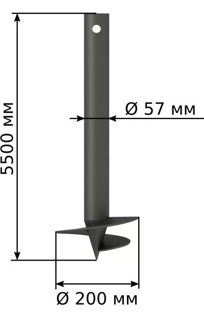 Картинка — Винтовая свая СВС-57-5500 