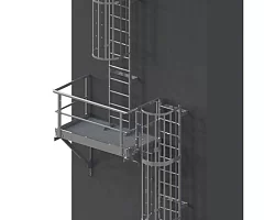 Картинка — Лестница повышенной прочности с переходной площадкой 