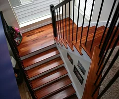 Картинка — Сварное ограждение лестницы для дома 