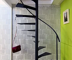 Картинка — Легкая винтовая лестница диаметром 120 см 