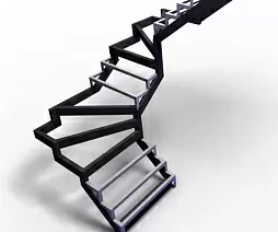 Картинка — Каркас лестницы из металла 